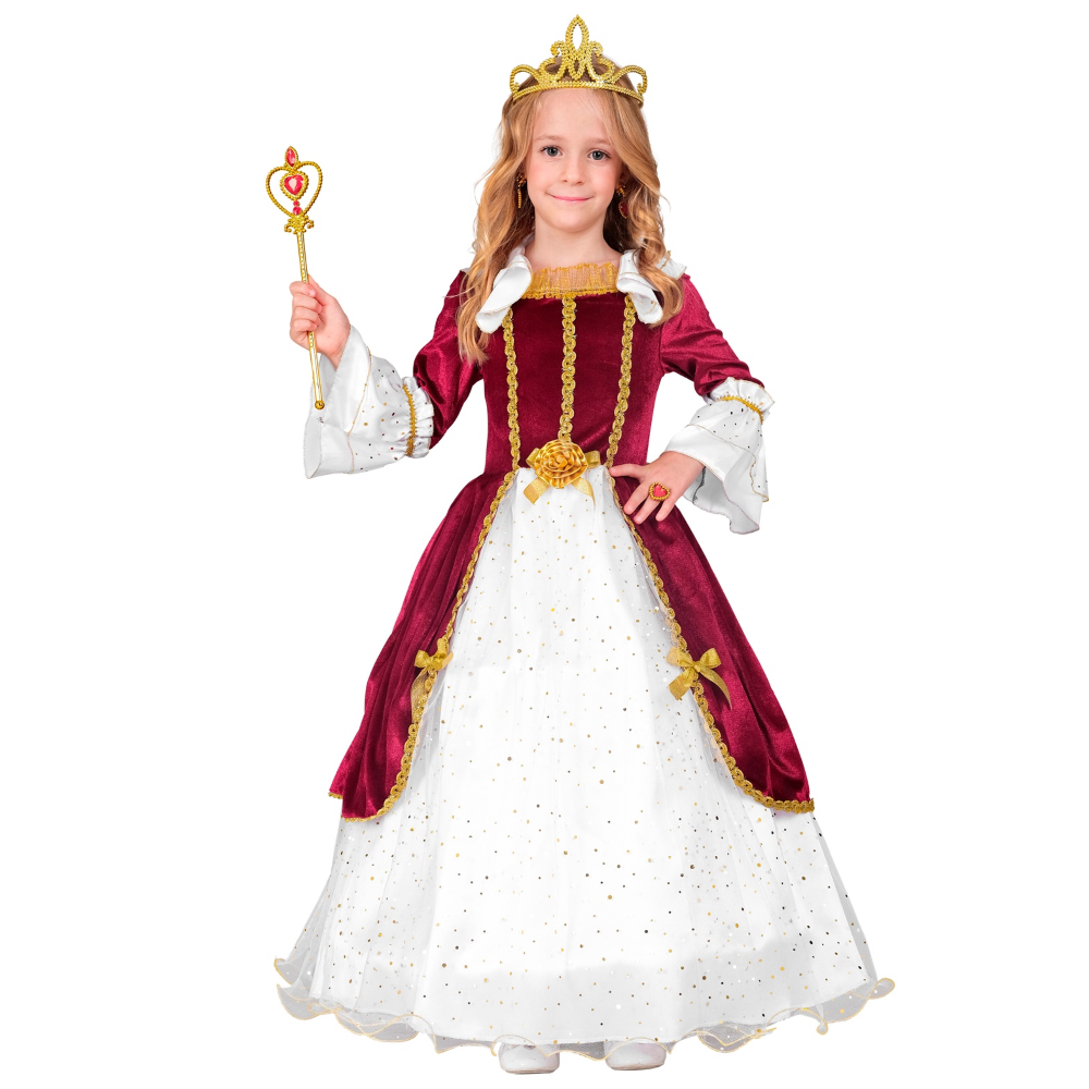 COSTUME PRINCIPESSA REALE ABITO LUNGO TRAVESTIMENTO CARNEVALE FESTE IN MASCHERA COSPLAY - 2764