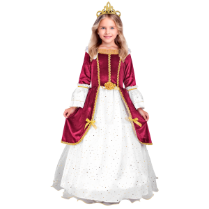 COSTUME PRINCIPESSA REALE ABITO LUNGO TRAVESTIMENTO CARNEVALE FESTE IN MASCHERA COSPLAY - 2764
