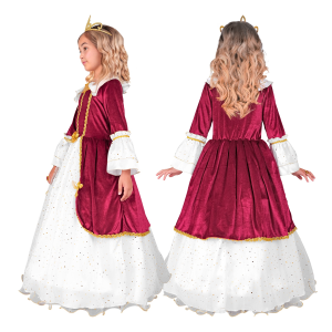 COSTUME PRINCIPESSA REALE ABITO LUNGO TRAVESTIMENTO CARNEVALE FESTE IN MASCHERA COSPLAY - 2764