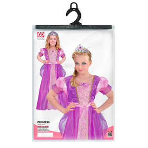 COSTUME PRINCIPESSA ABITO LUNGO E TIARA TRAVESTIMENTO CARNEVALE FESTE IN MASCHERA COSPLAY RAPUNZEL - 9532