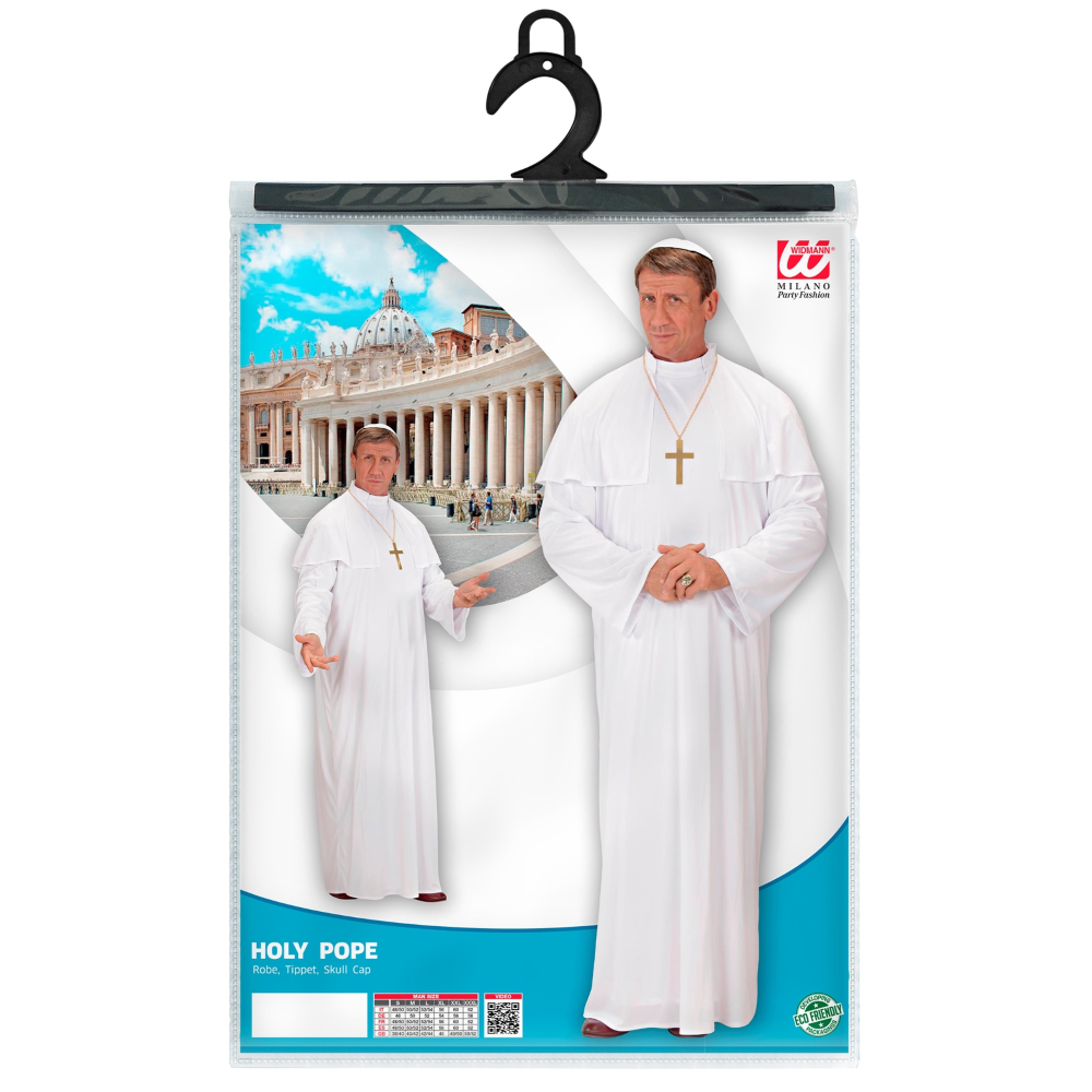 COSTUME SANTO PADRE TRAVESTIMENTO CARNEVALE PAPA COSPLAY FESTE IN MASCHERA - 4432