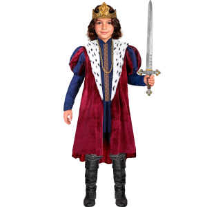 COSTUME RE TRAVESTIMENTO SOVRANO DEL REAME COSPLAY FESTE CARNEVALE IN MASCHERA - 4231