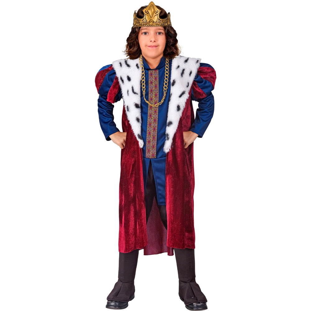 COSTUME RE TRAVESTIMENTO SOVRANO DEL REAME COSPLAY FESTE CARNEVALE IN MASCHERA - 4231