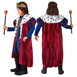 COSTUME RE TRAVESTIMENTO SOVRANO DEL REAME COSPLAY FESTE CARNEVALE IN MASCHERA - 4231