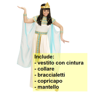 COSTUME CLEOPATRA REGINA D'EGITTO TRAVESTIMENTO CARNEVALE COSPLAY FESTE IN MASCHERA - 4942