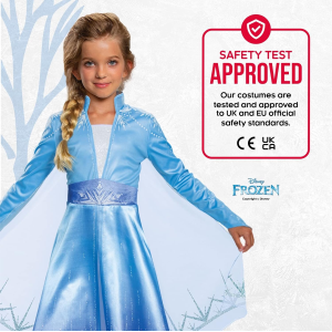 COSTUME FROZEN DISNEY VESTITO ELSA DELUXE TRAVESTIMENTO COSPLAY FESTA CARNEVALE IN MASCHERA - 129989
