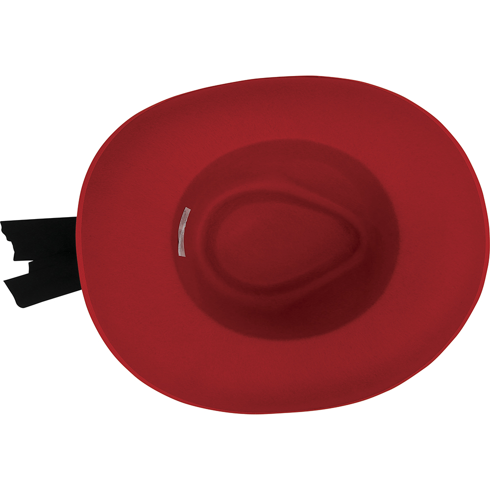 CAPPELLO ROSSO DA MOSCHETTIERE CON PIUMA IN FELTRO ACCESSORIO TRAVESTIMENTO CARNEVALE BAMBINO - 13098