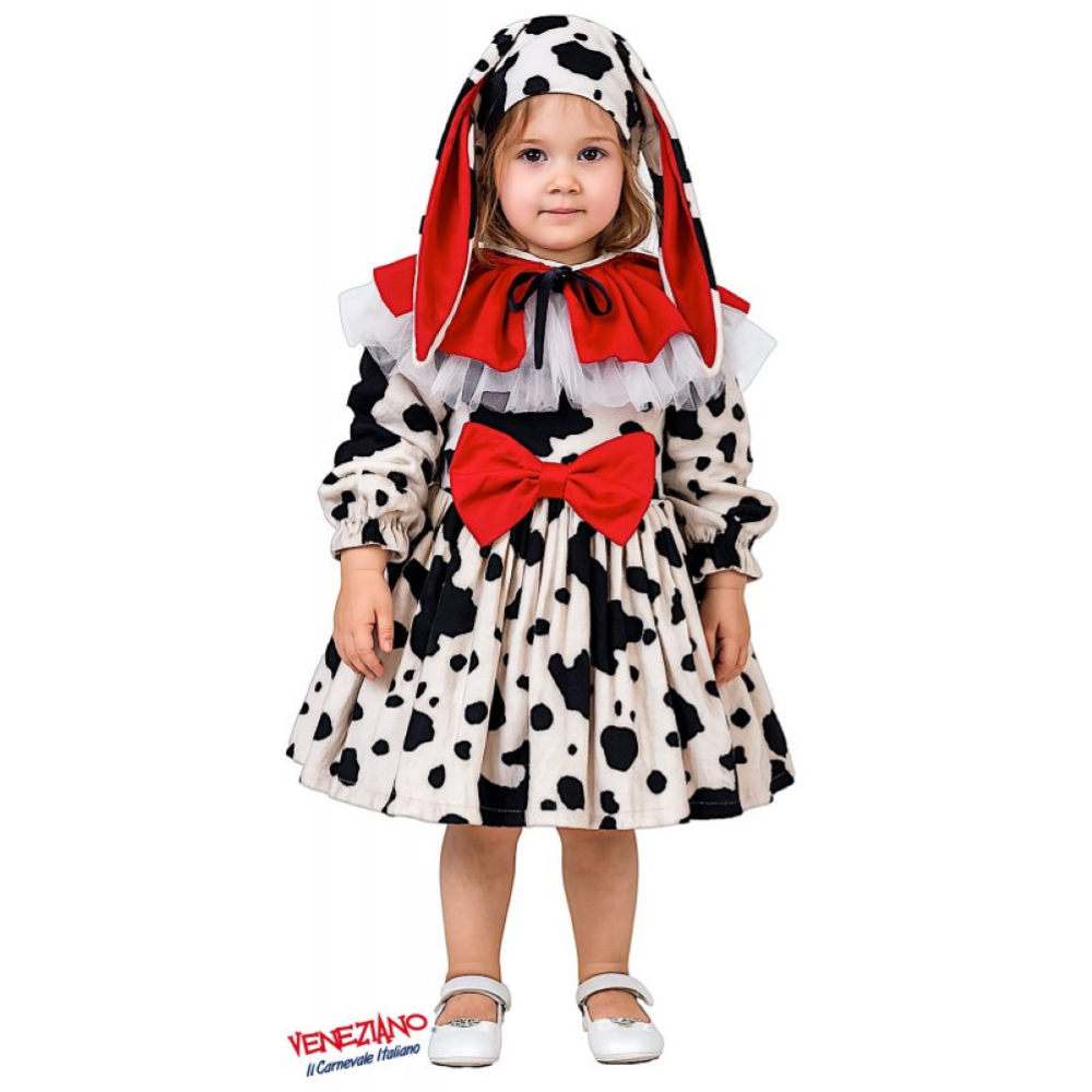 VESTITO CARNEVALE PICCOLA DALMATA BABY COSTUME TRAVESTIMENTO BAMBINA-28121