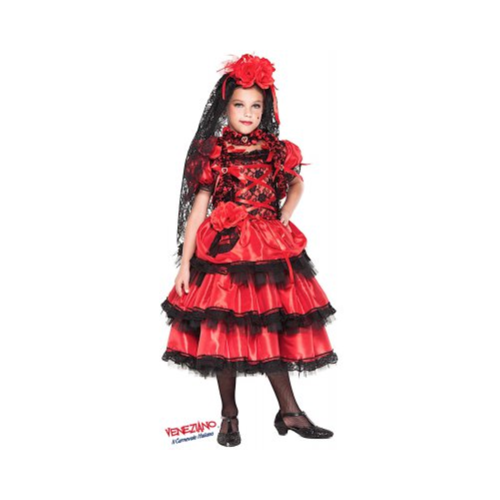 COSTUME VESTITO ABITO TRAVESTIMENTO CARNEVALE BAMBINA SPAGNOLA PRESTIGE 28039