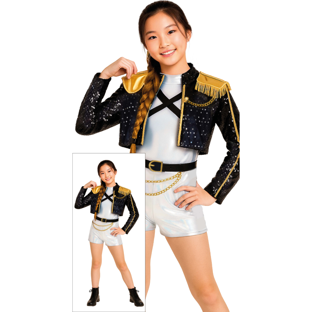 COSTUME K-POP STAR SILVER LEADER TRAVESTIMENTO CARNEVALE COSPLAY RUMI HUNTRIX IDOL GOLDEN - 7878