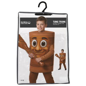 COSTUME TUNG TRUNK UOMO-LEGNO TRAVESTIMENTO CARNEVALE COSPLAY BRAINROT - 7880