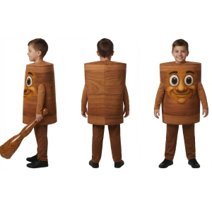 COSTUME TUNG TRUNK UOMO-LEGNO TRAVESTIMENTO CARNEVALE COSPLAY BRAINROT - 7880