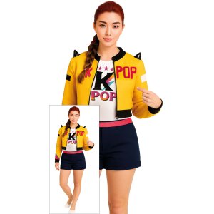COSTUME K-POP STAR NOVA TRAVESTIMENTO CARNEVALE COSPLAY RUMI HUNTRIX CACCIATRICE - 7879