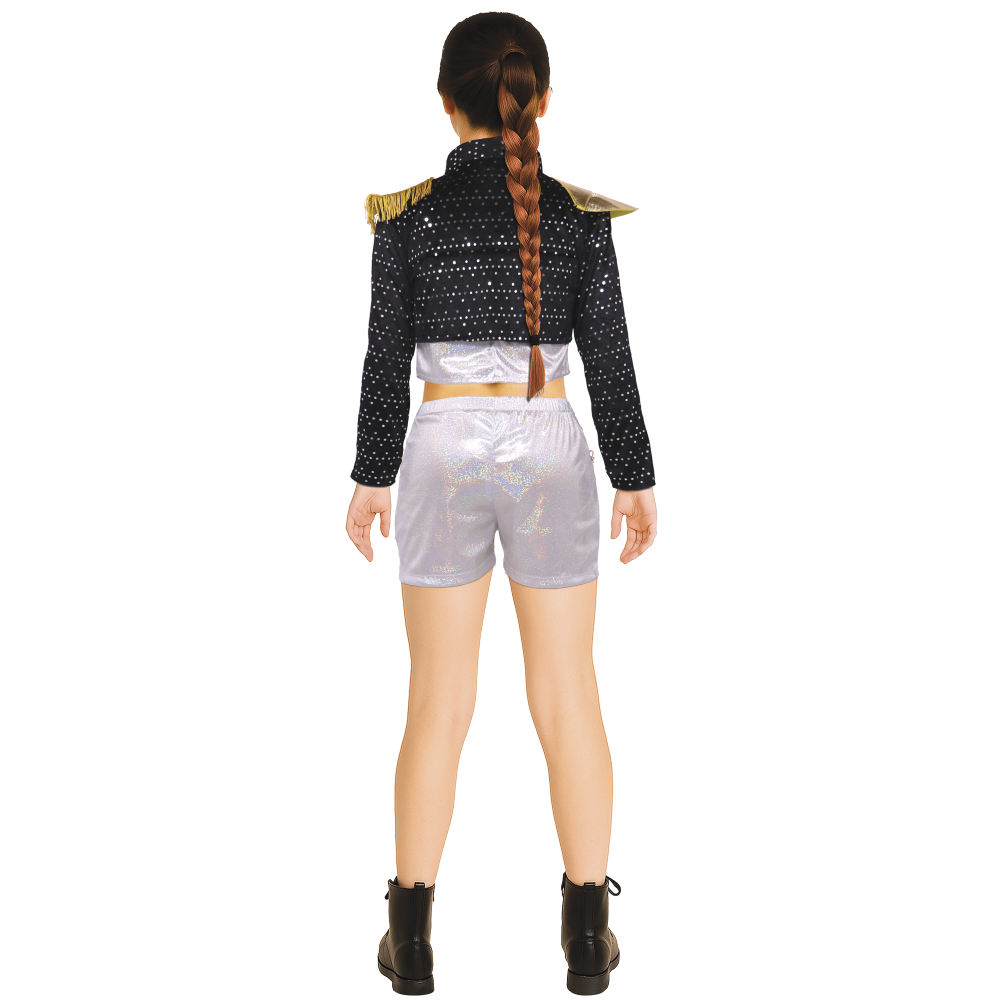COSTUME K-POP STAR SILVER LEADER TRAVESTIMENTO CARNEVALE COSPLAY RUMI HUNTRIX IDOL GOLDEN - 7878