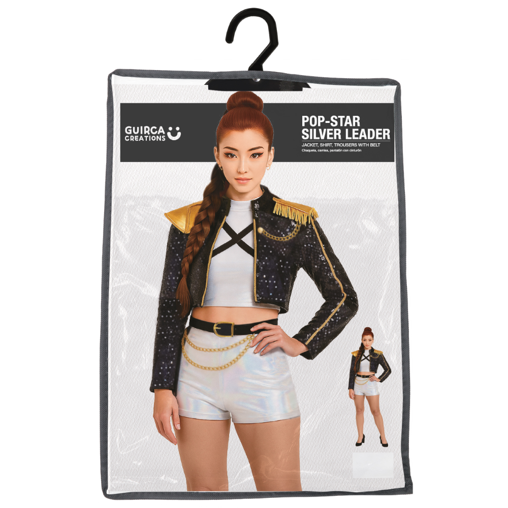 COSTUME K-POP STAR SILVER LEADER TRAVESTIMENTO CARNEVALE COSPLAY RUMI HUNTRIX IDOL GOLDEN - 7878