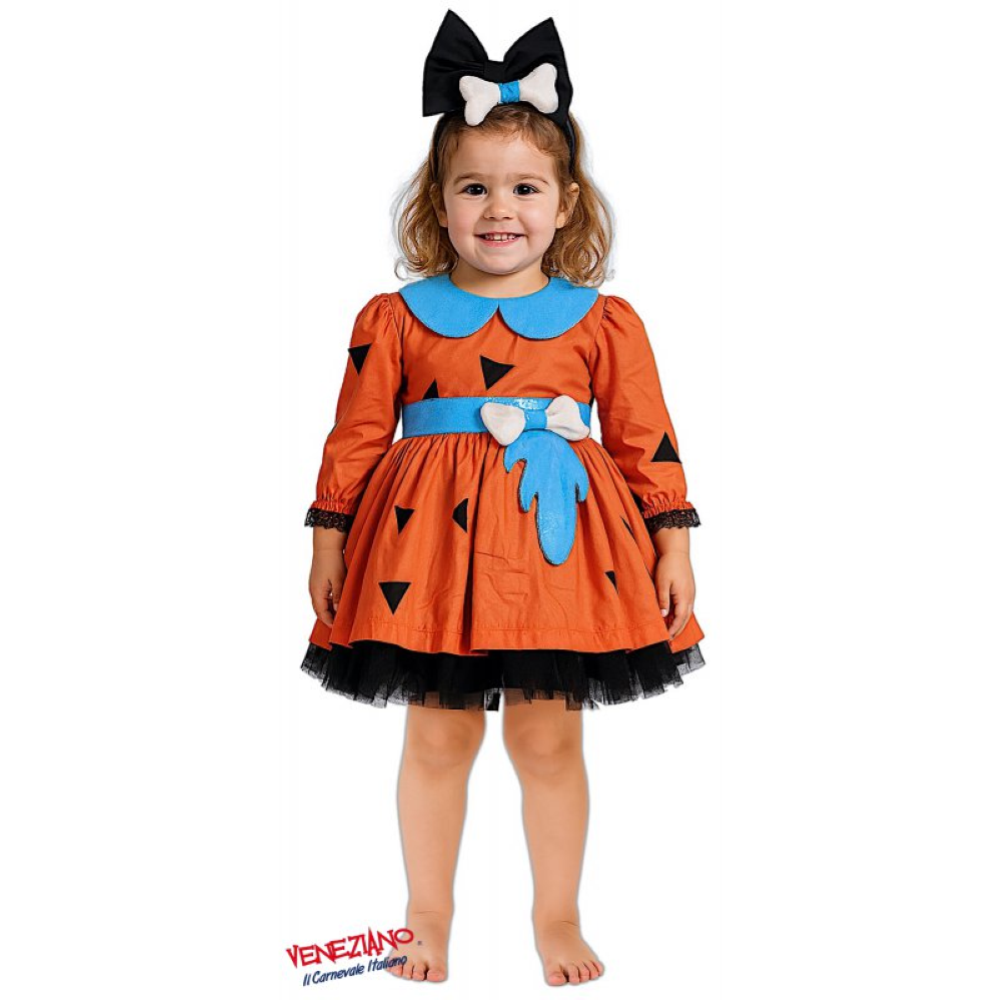 VESTITO CARNEVALE PICCOLA PRIMITIVA PRESTIGE COSTUME TRAVESTIMENTO BAMBINA- 28117