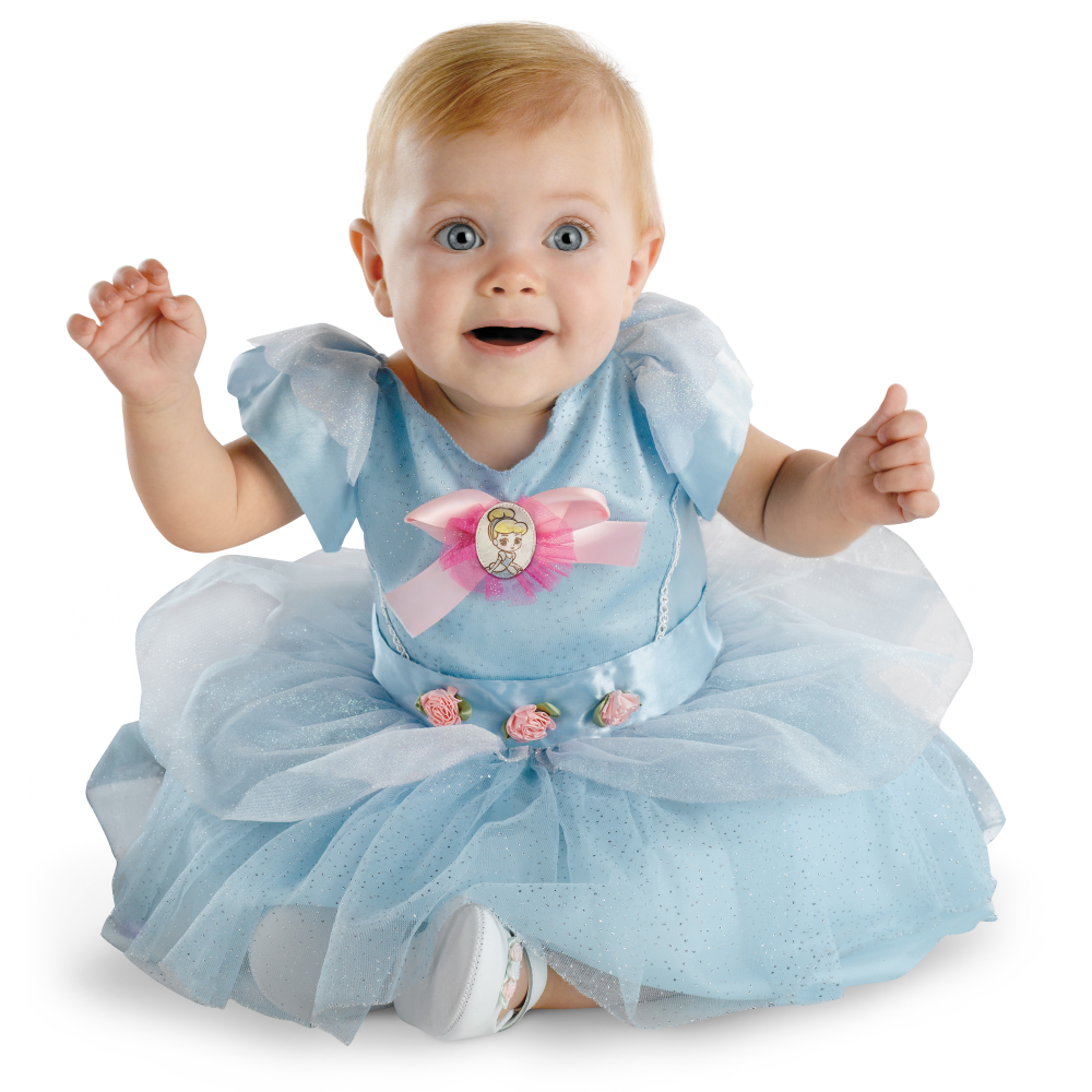 COSTUME CENERENTOLA PRINCIPESSE DISNEY BABY TRAVESTIMENTO CARNEVALE VESTITO FESTA IN MASCHERA - 129569