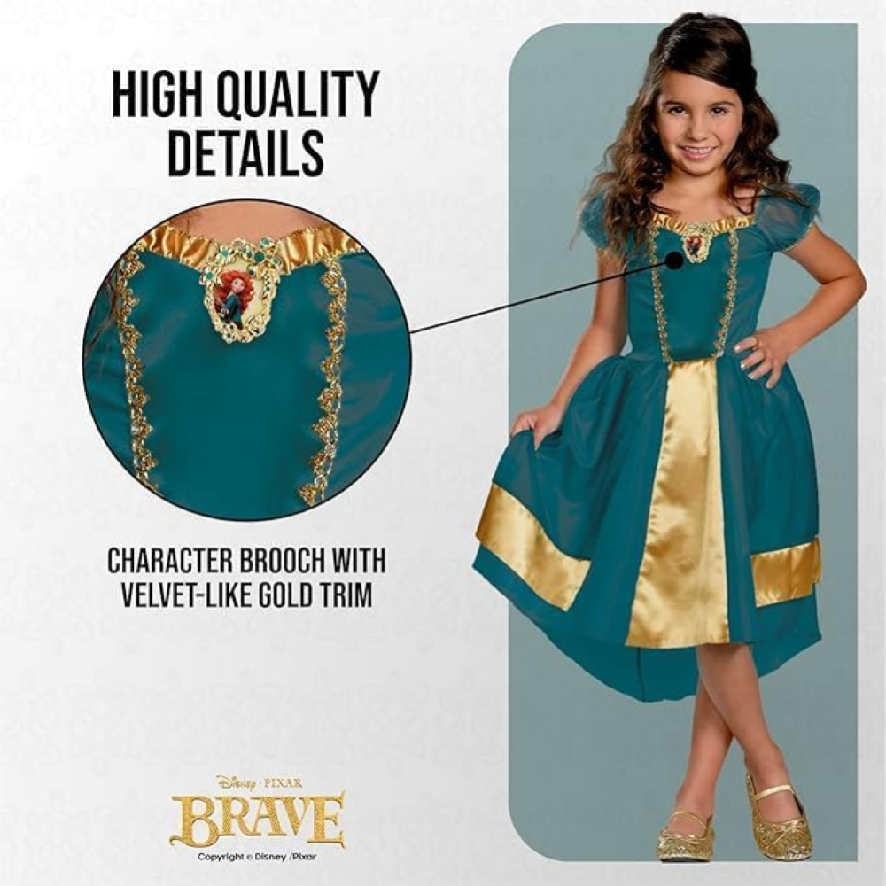 COSTUME MERIDA RIBELLE PRINCIPESSE DISNEY VESTITO TRAVESTIMENTO FESTA CARNEVALE IN MASCHERA - 140459
