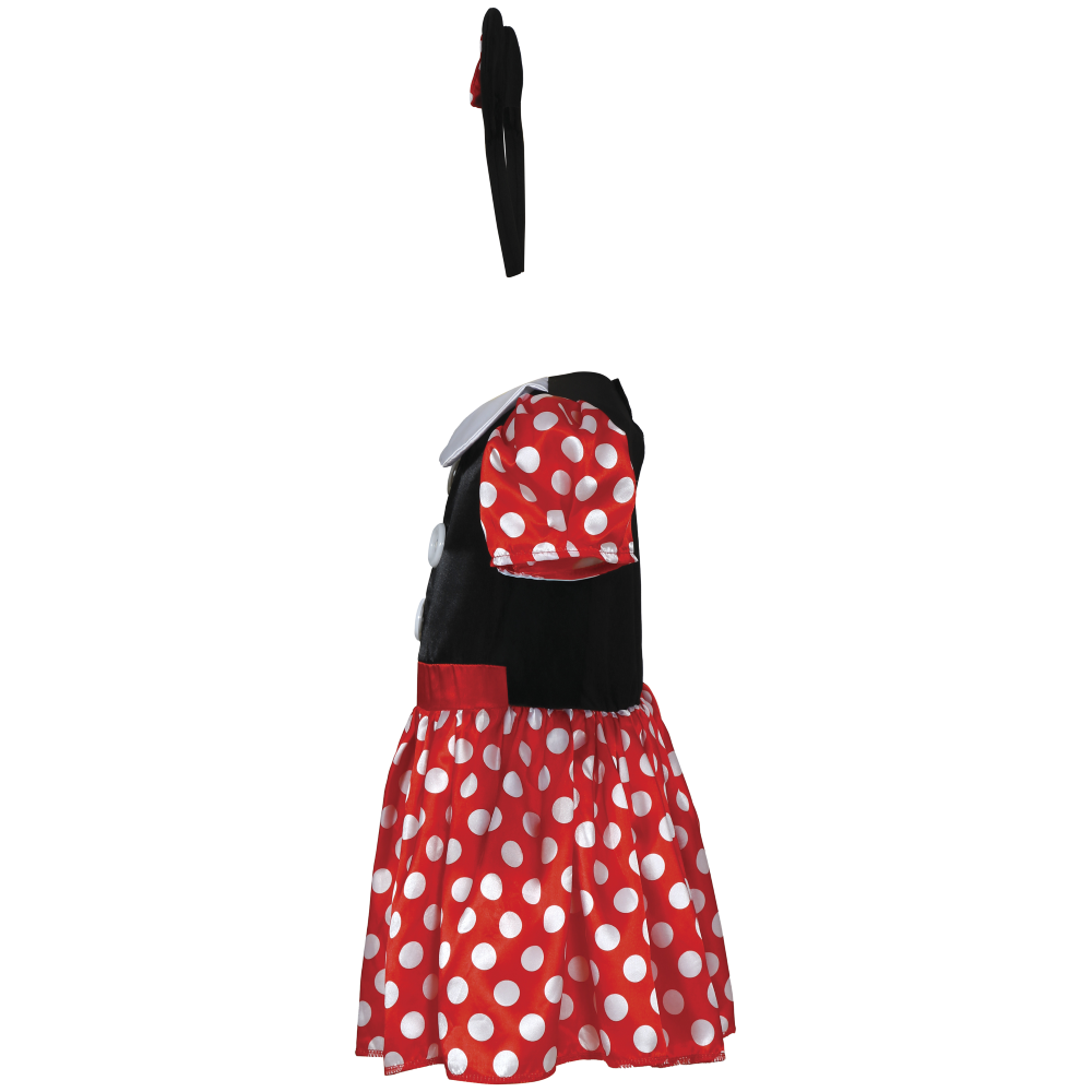 COSTUME TOPOLINA ABITO E CERCHIETTO CON ORECCHIE TRAVESTIMENTO MINNIE CARNEVALE - 8205