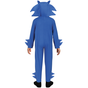 COSTUME DA RICCIO BLU TUTA CON CAPPUCCIO TRAVESTIMENTO CARNEVALE COSPLAY SONIC - 8100