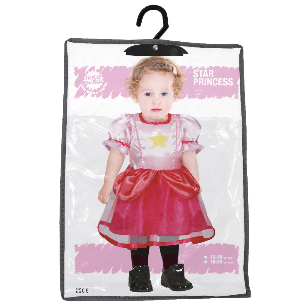 COSTUME PRINCIPESSA STELLA ABITO TRAVESTIMENTO CARNEVALE COSPLAY PEACH- 8206
