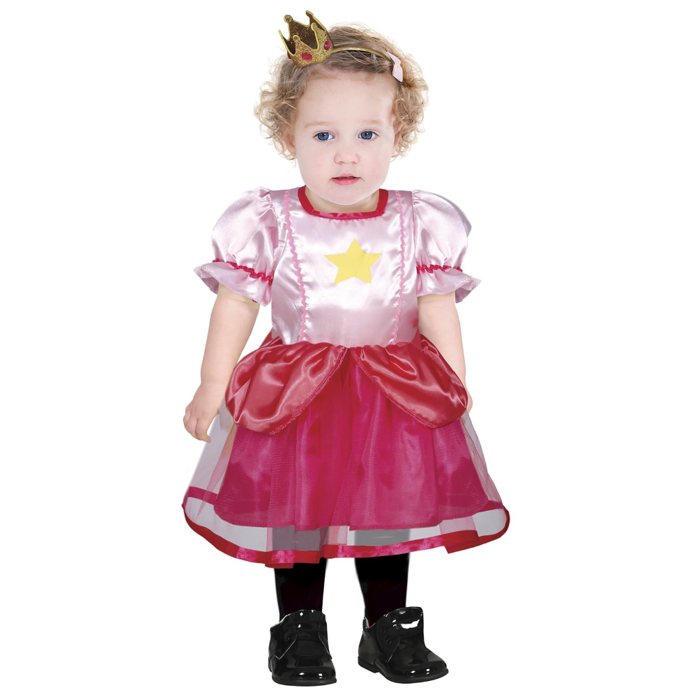 COSTUME PRINCIPESSA STELLA ABITO TRAVESTIMENTO CARNEVALE COSPLAY PEACH- 8206