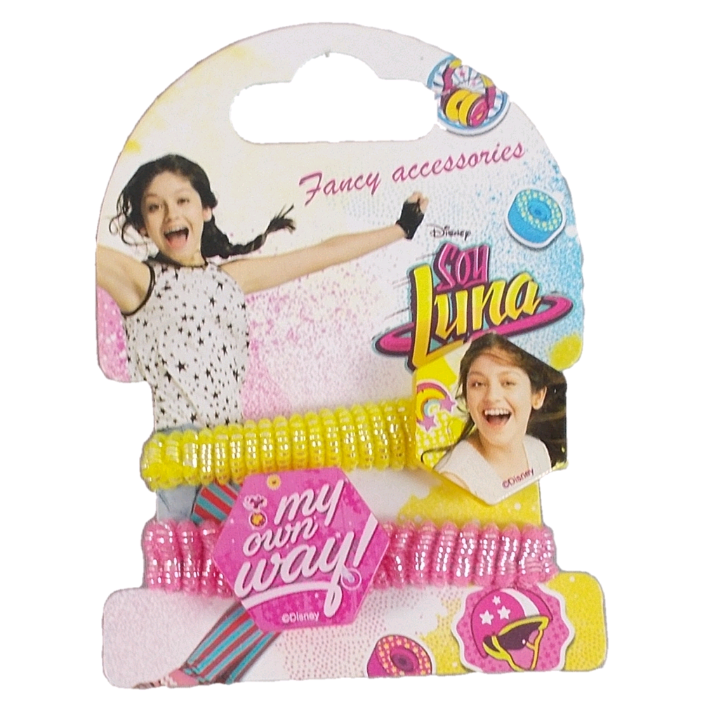 SET ACCESSORI CAPELLI SOY LUNA DISNEY 4 MOLLETTE 2 ELASTICI PER BAMBINI 