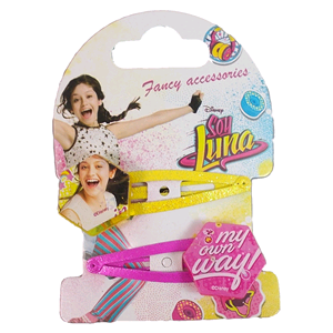 SET ACCESSORI CAPELLI SOY LUNA DISNEY 4 MOLLETTE 2 ELASTICI PER BAMBINI 