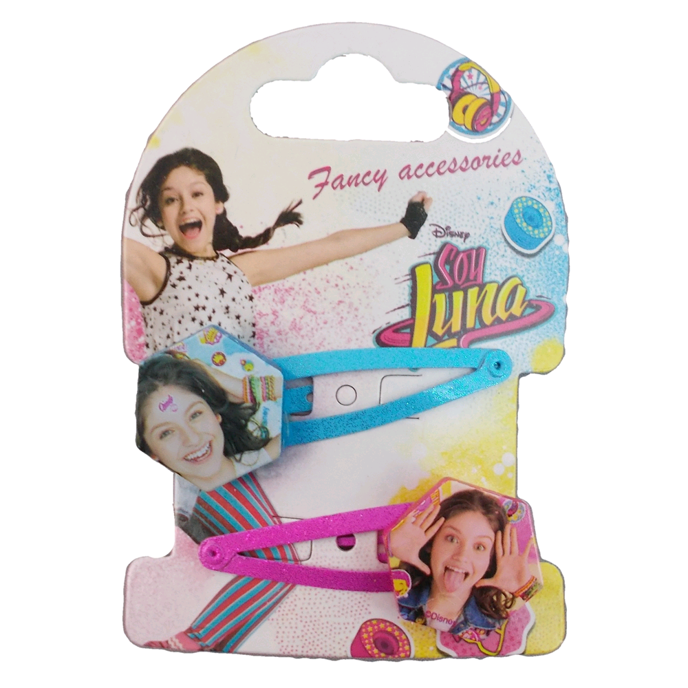 SET ACCESSORI CAPELLI SOY LUNA DISNEY 4 MOLLETTE 2 ELASTICI PER BAMBINI 