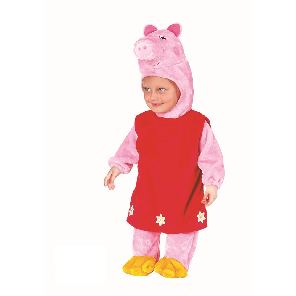 COSTUME VESTITO ABITO TRAVESTIMENTO CARNEVALE NEONATA PICCOLA MAIALINA PINA 50659