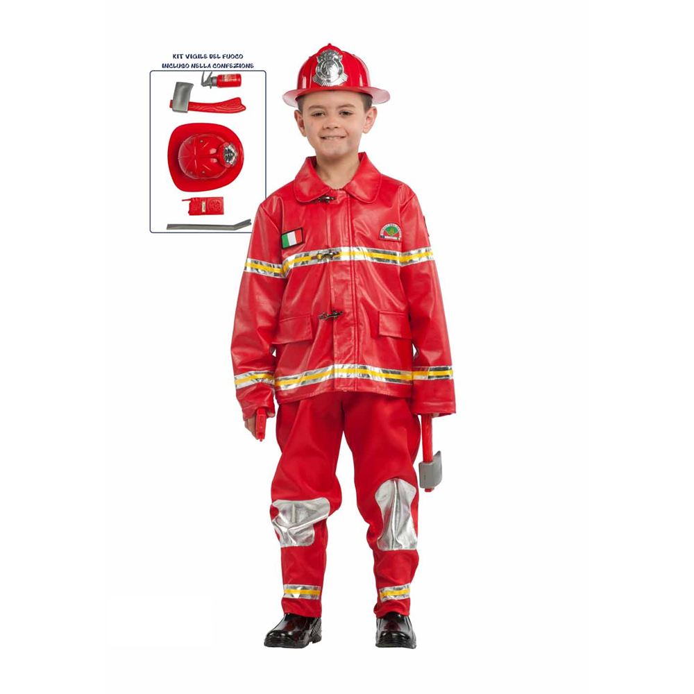 VESTITO CARNEVALE VIGILE DEL FUOCO COSTUME TRAVESTIMENTO BAMBINO - 53850