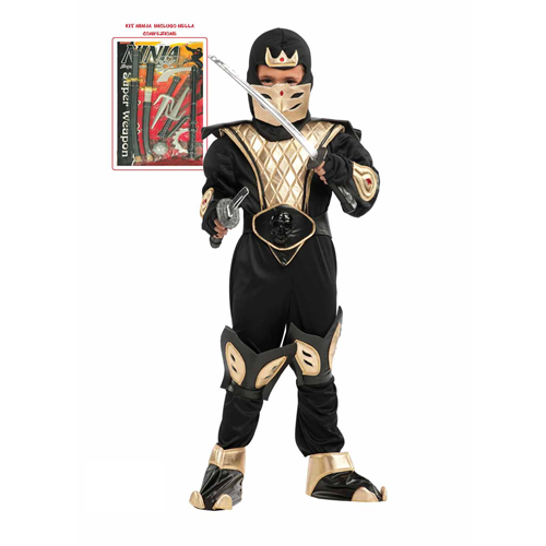 VESTITO CARNEVALE NINJA KOMBAT COSTUME TRAVESTIMENTO BAMBINO - 53181