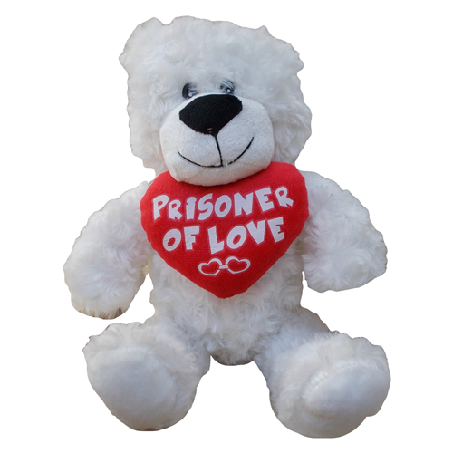 PELUCHE ORSO CON CUORE PUPAZZO CM 30 - 2873P