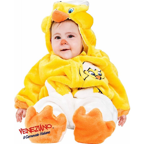 VESTITO CARNEVALE DOLCE PULCINO COSTUME TRAVESTIMENTO NEONATO - 88083