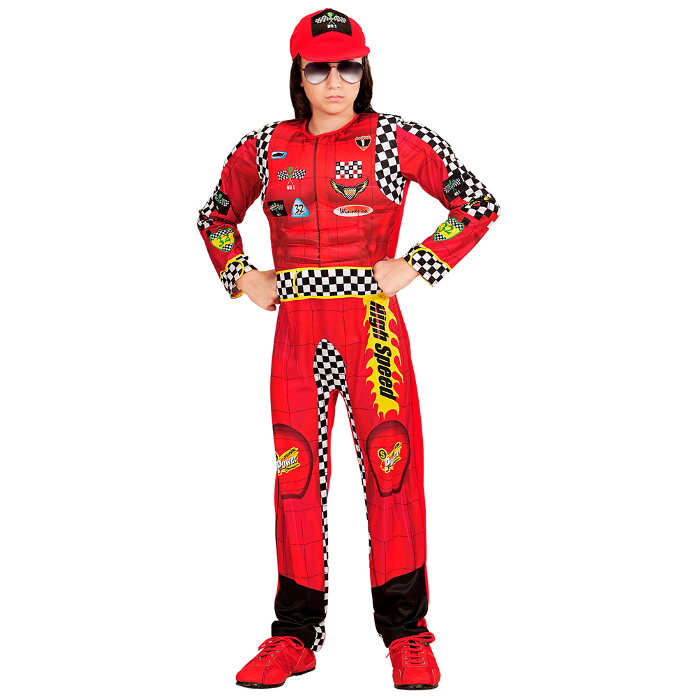 COSTUME VESTITO ABITO TRAVESTIMENTO CARNEVALE BAMBINO PILOTA DI FORMULA 1