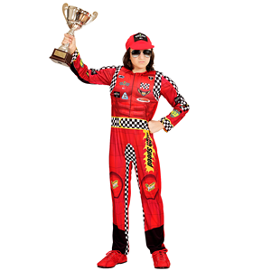 COSTUME VESTITO ABITO TRAVESTIMENTO CARNEVALE BAMBINO PILOTA DI FORMULA 1