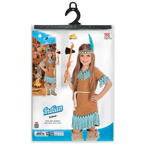 VESTITO CARNEVALE + ACCESSORI INDIANA COSTUME SET ARCIERE TRAVESTIMENTO 4/5 ANNI - 0665+27935