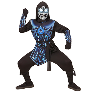COSTUME VESTITO ABITO TRAVESTIMENTO CARNEVALE BAMBINO CYBER NINJA