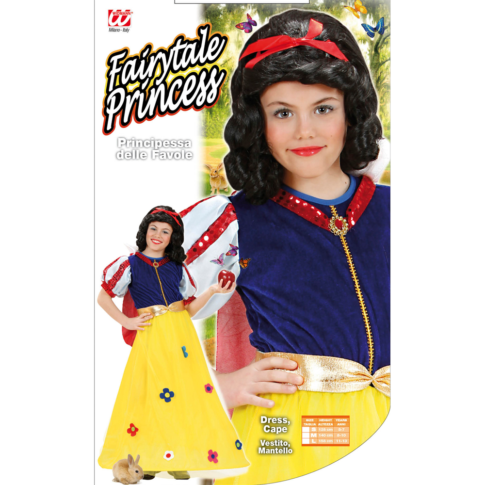 COSTUME VESTITO ABITO TRAVESTIMENTO CARNEVALE BAMBINA PRINCIPESSA DELLE FAVOLE