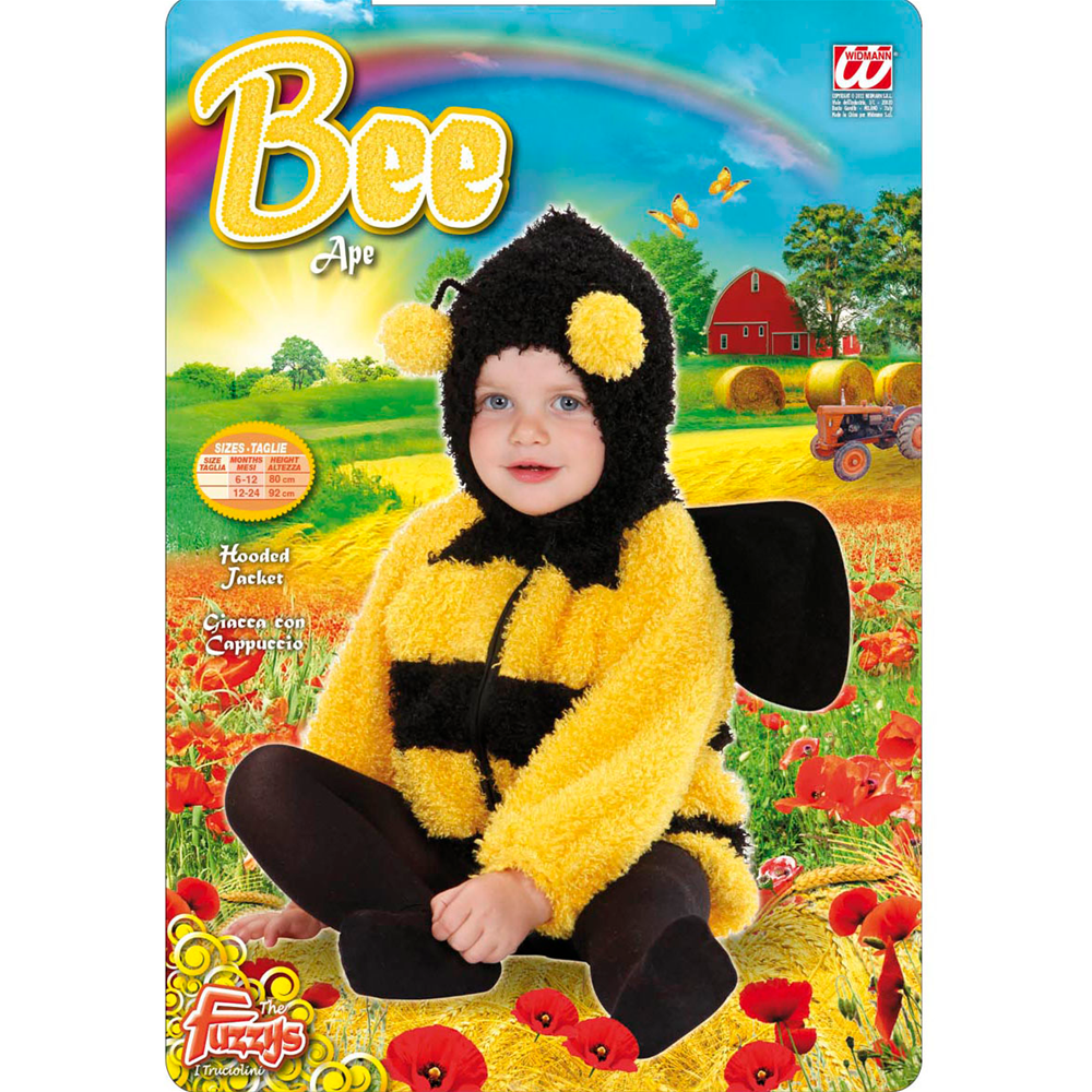 COSTUME VESTITO ABITO TRAVESTIMENTO CARNEVALE BAMBINA APE FUZZY 