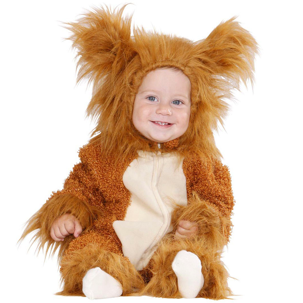 COSTUME VESTITO ABITO TRAVESTIMENTO CARNEVALE BAMBINO LEONCINO FUZZY