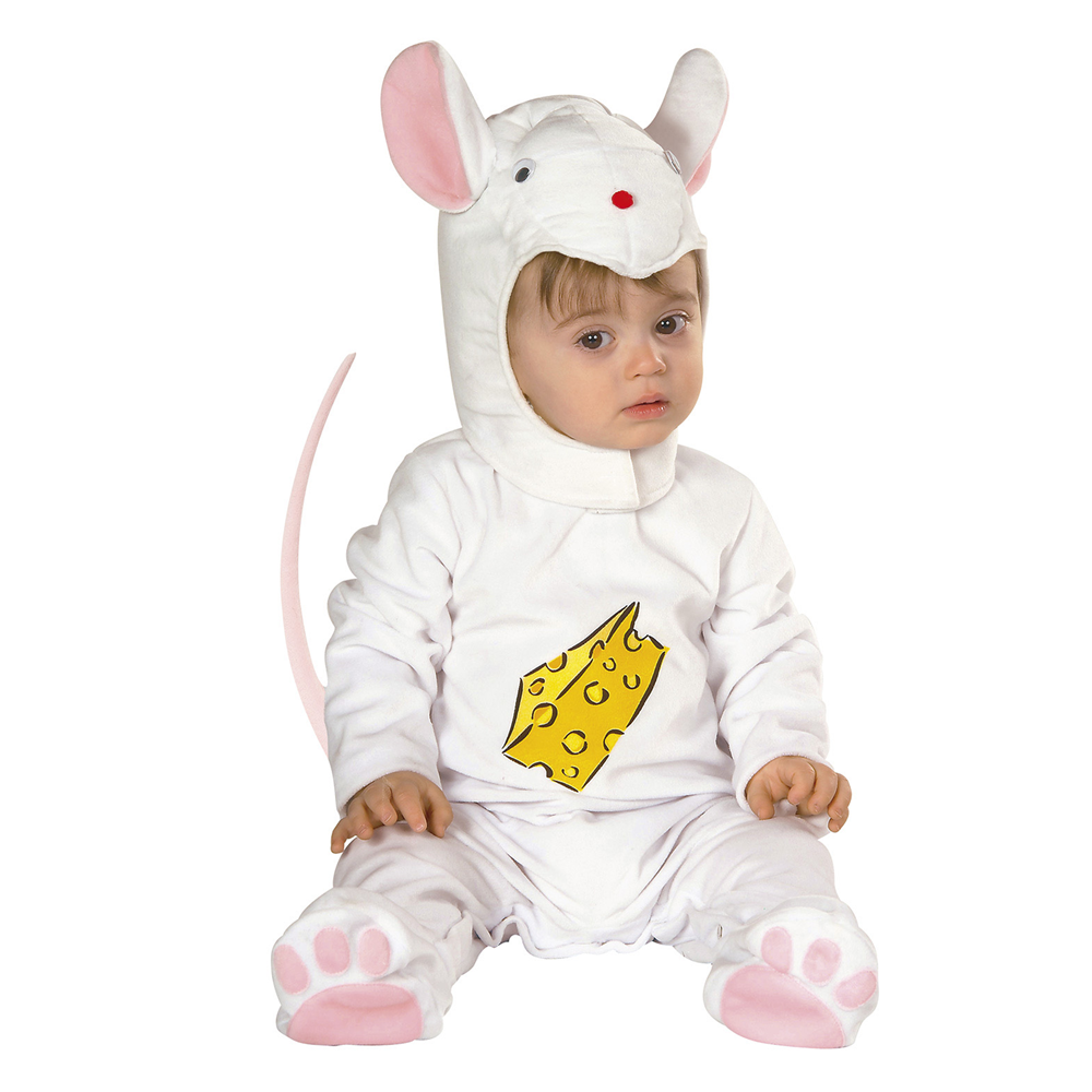 COSTUME VESTITO ABITO TRAVESTIMENTO CARNEVALE BAMBINO TOPINO 12/18 MESI CM. 92