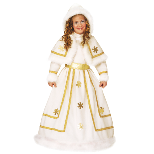 COSTUME VESTITO ABITO TRAVESTIMENTO CARNEVALE BAMBINA PRINCIPESSA DELLE NEVI