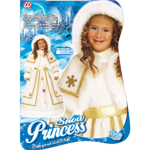COSTUME VESTITO ABITO TRAVESTIMENTO CARNEVALE BAMBINA PRINCIPESSA DELLE NEVI