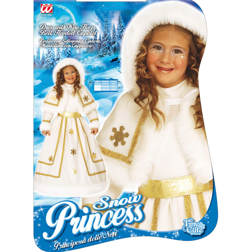 COSTUME VESTITO ABITO TRAVESTIMENTO CARNEVALE BAMBINA PRINCIPESSA DELLE NEVI