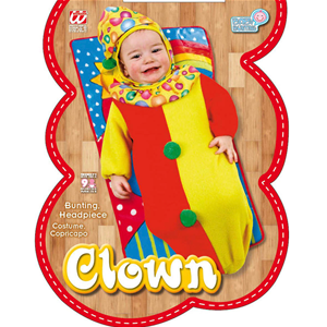 COSTUME VESTITO ABITO TRAVESTIMENTO CARNEVALE BAMBINO NEONATO CLOWN