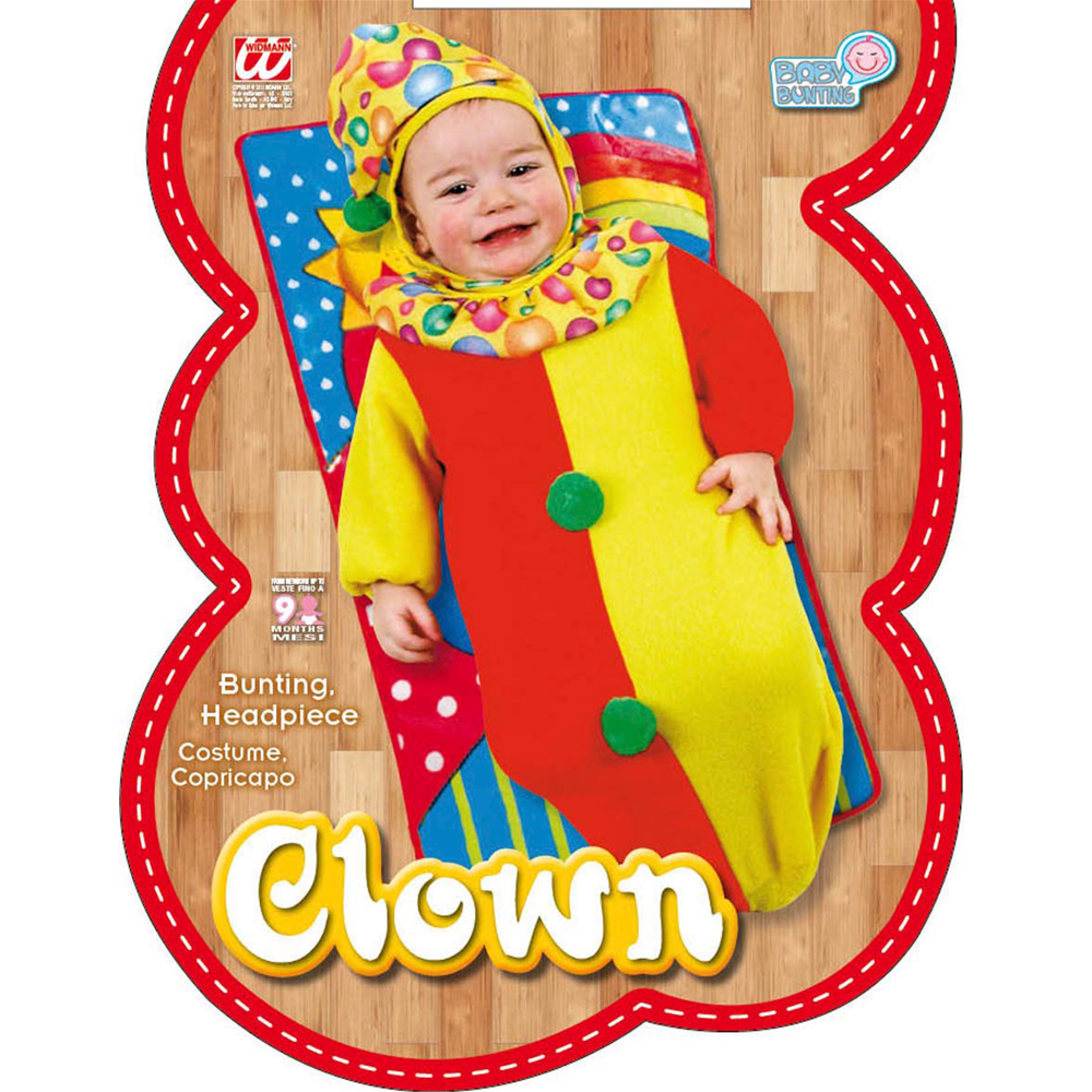 COSTUME VESTITO ABITO TRAVESTIMENTO CARNEVALE BAMBINO NEONATO CLOWN