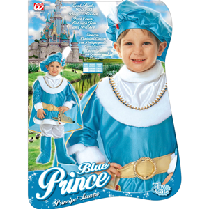 VESTITO CARNEVALE + ACCESSORI PRINCIPE AZZURRO COSTUME PUGNALE CON GEMME E FODERO 4/5 ANNI TRAVESTIMENTO - 3691+7003P