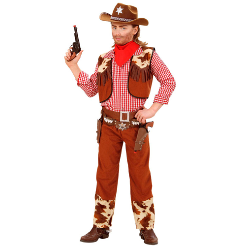COSTUME VESTITO ABITO TRAVESTIMENTO CARNEVALE BAMBINO COWBOY