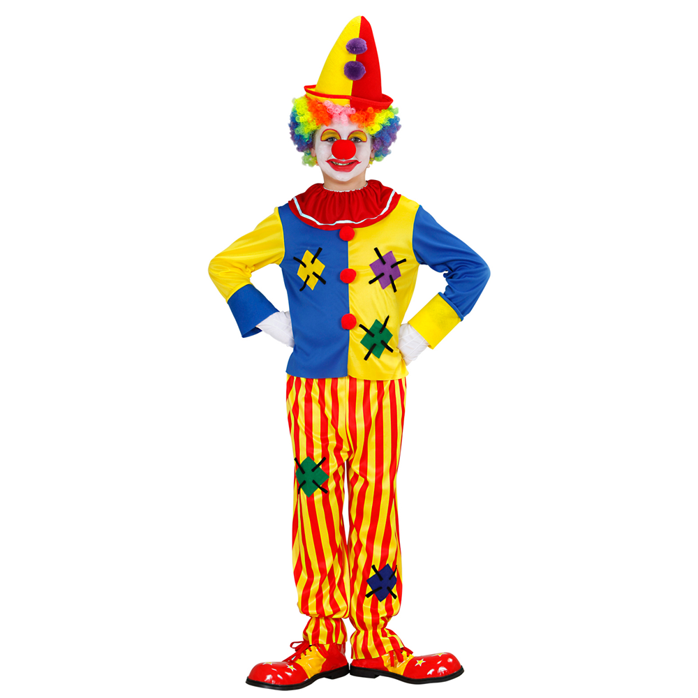 COSTUME VESTITO ABITO TRAVESTIMENTO CARNEVALE BAMBINO PAGLIACCIO